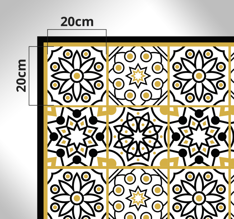 Portuguese motif  kitchen floor tiles - TenStickers