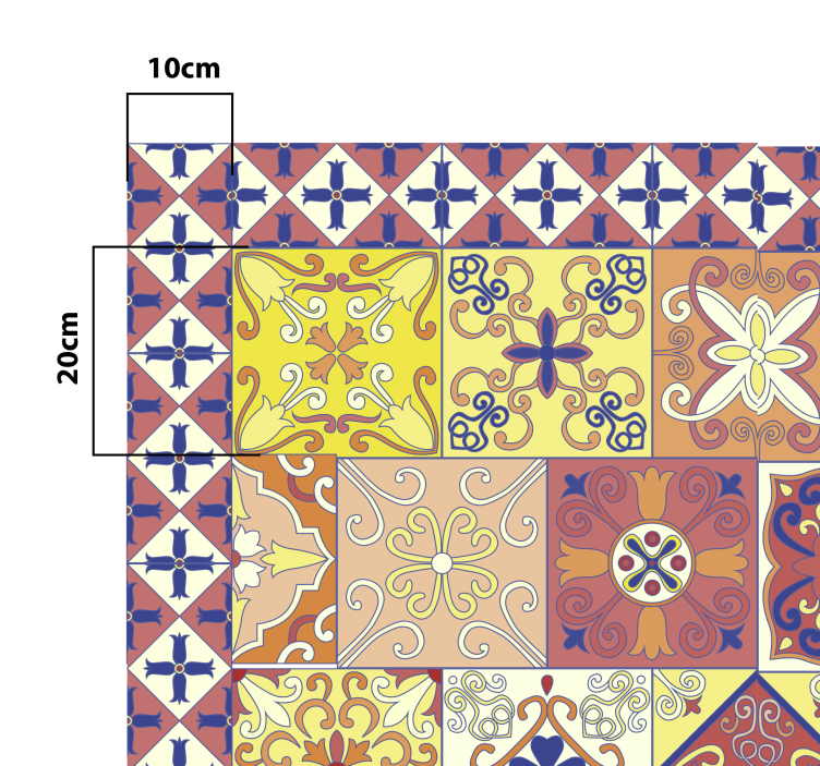 Mexican tile vinyl carpet - TenStickers