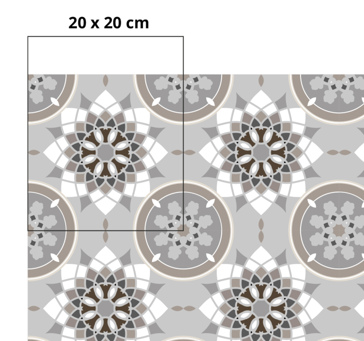 Mosaic kaleidoscope mosaic vinyl rug - TenStickers