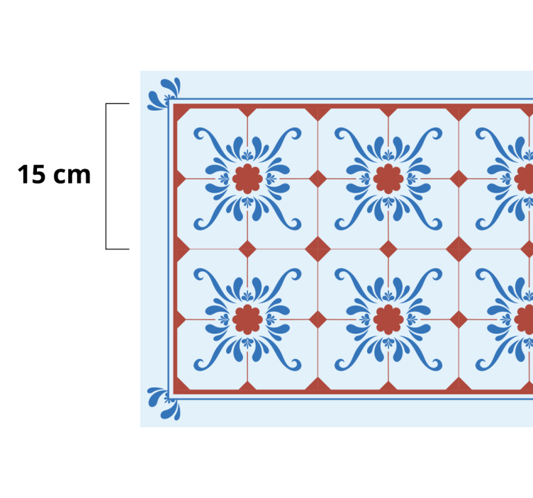 Ornamental Tile tile vinyl rug - TenStickers