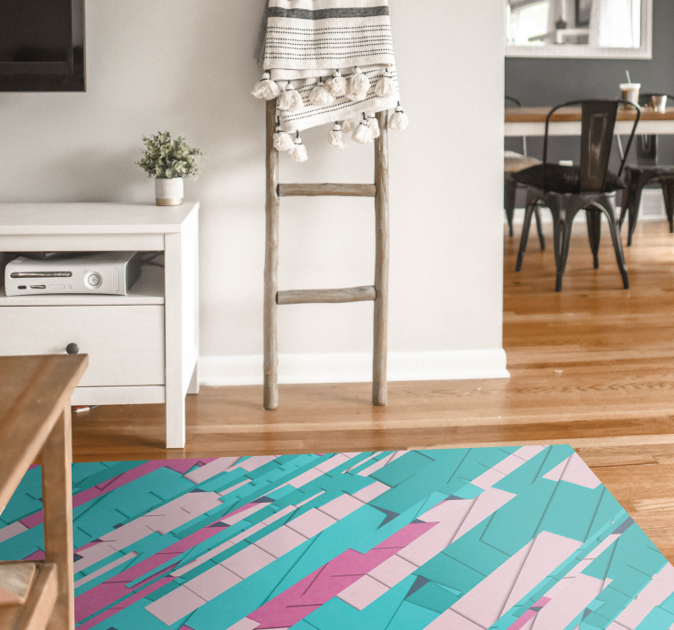 Abstract Angular Pattern geometric vinyl rug - TenStickers