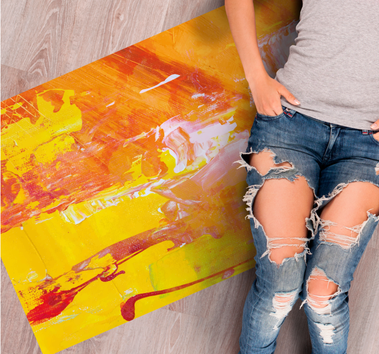 Abstract Marbling texture vinyl rug - TenStickers