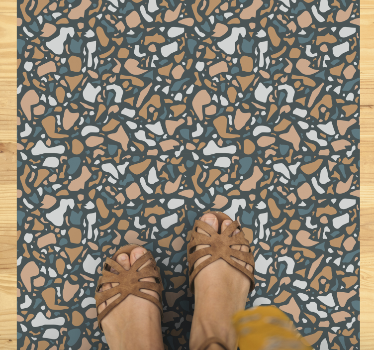 Abstract Pebble Pattern texture vinyl rug - TenStickers