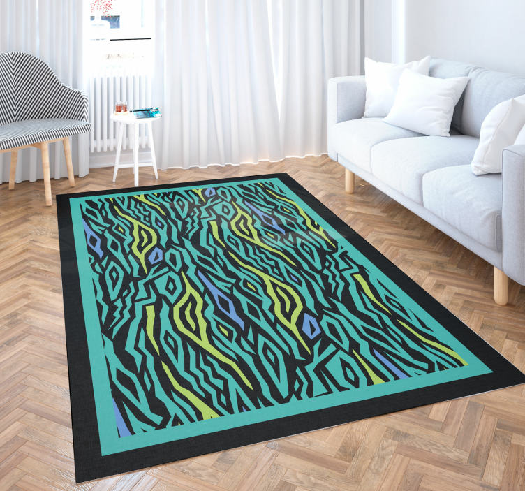 Abstract Safari animal print vinyl rug - TenStickers