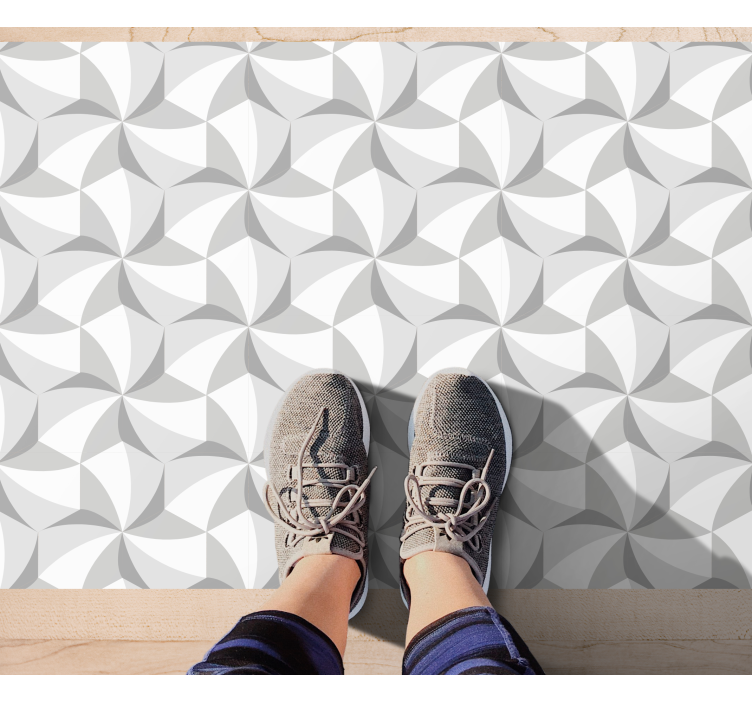 Abstract Swirl Pattern geometric vinyl rug - TenStickers