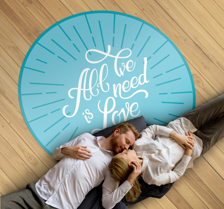 All need is love custom vinyl rug - TenStickers