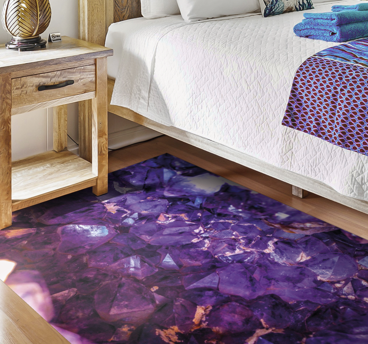 Amethyst stones stone floor tiles - TenStickers