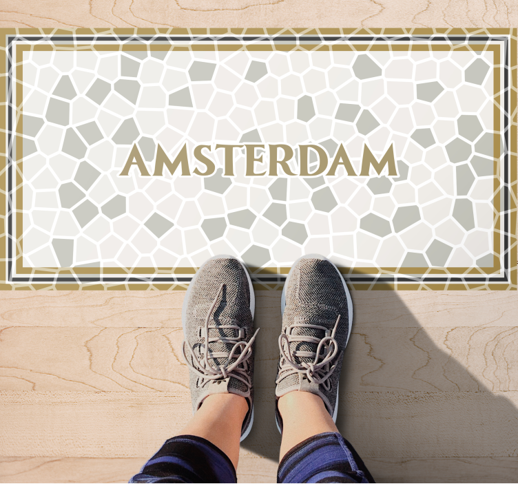 Amsterdam Mosaic mosaic vinyl rug - TenStickers