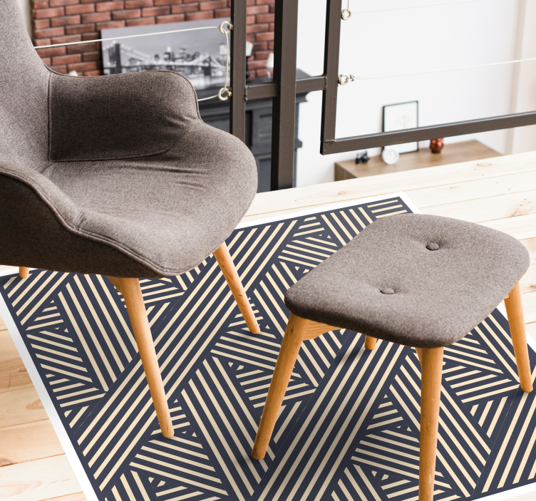 Angular Geometry geometric vinyl rug - TenStickers