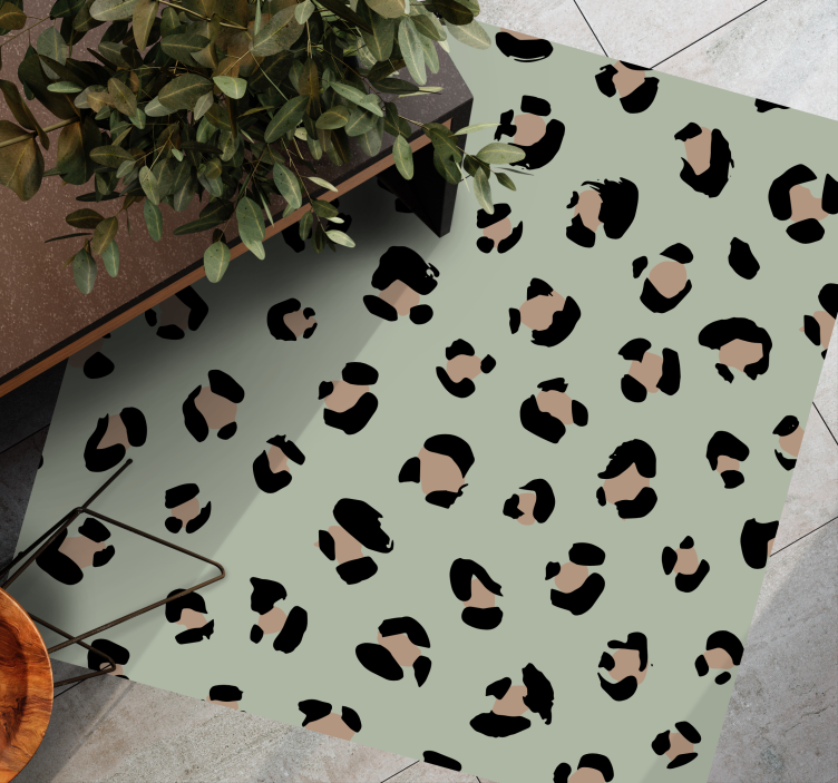 Animal print vinyl rug leopard spots pattern - TenStickers