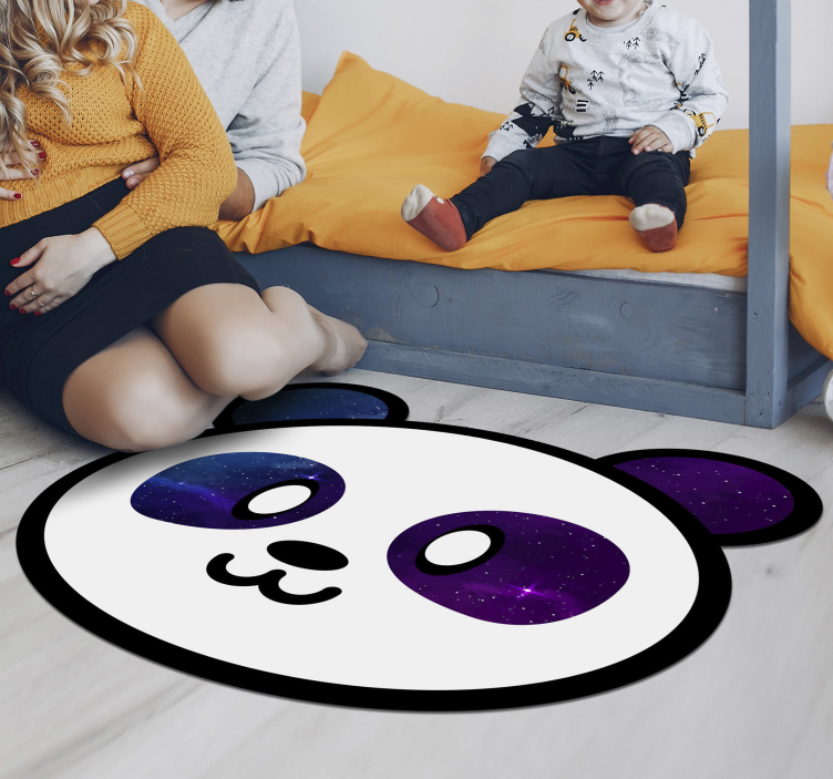 Anime galaxy panda animal rug - TenStickers