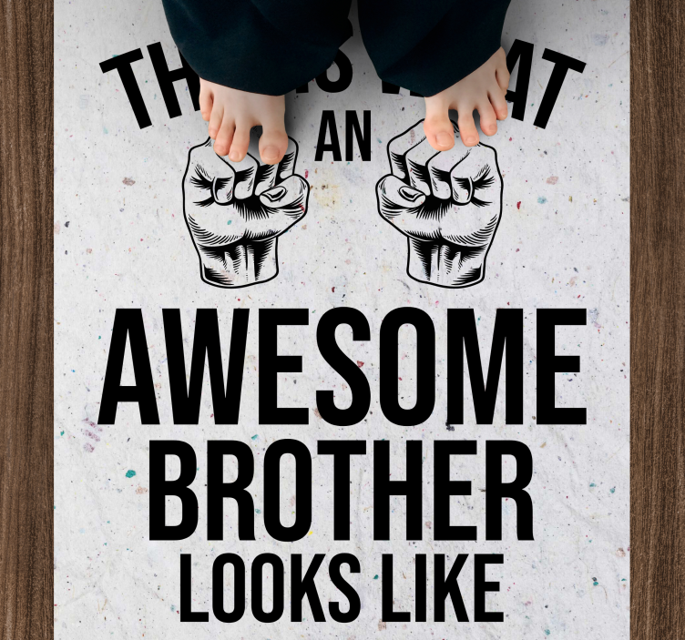 AWESOME BROTHER LOOKS custom vinyl rug - TenStickers