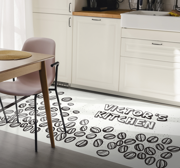 background with coffee beans modern rug - TenStickers