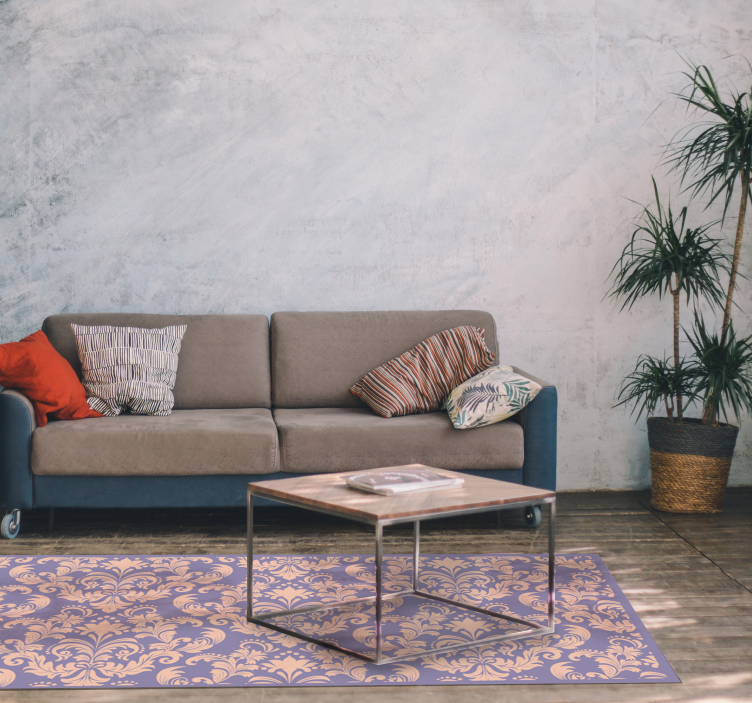 Baroque Pattern Detail texture vinyl rug - TenStickers