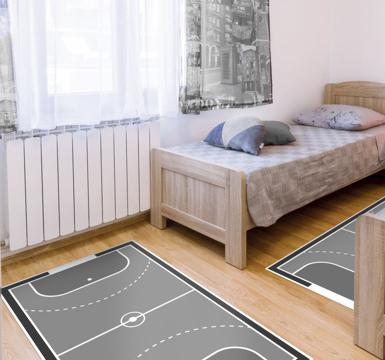Handball court design gaming vinyl rug - TenStickers