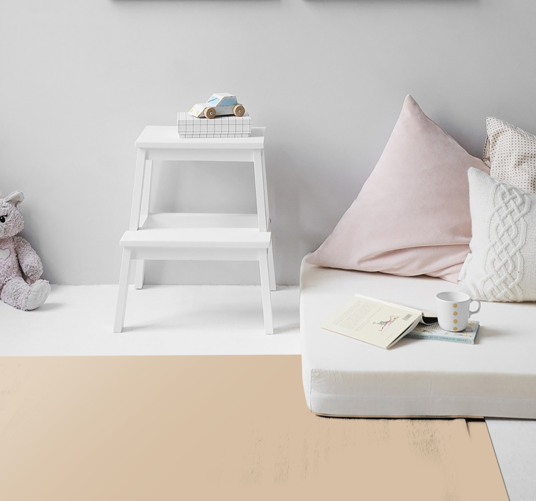 Beige vinyl rug with neutral beige surface - TenStickers