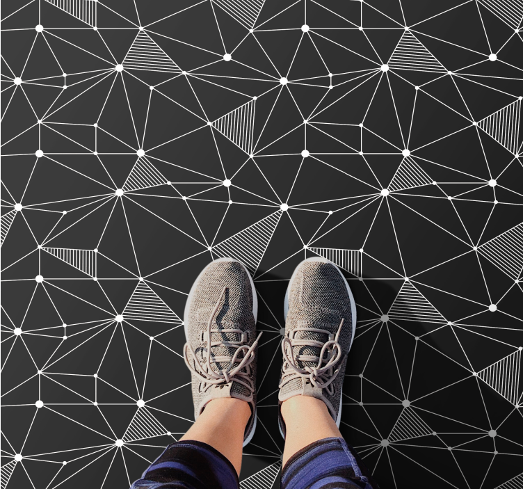 Bold geometric shapes geometric vinyl rug - TenStickers