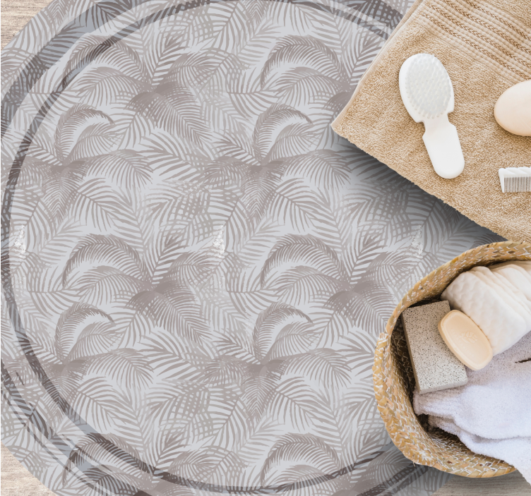 Botanical Overlay floral vinyl rug - TenStickers