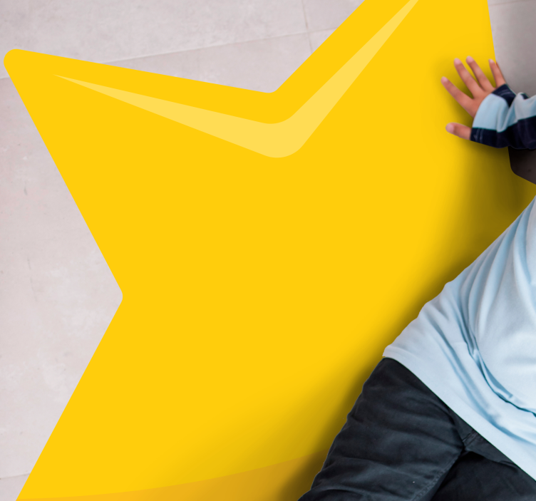 Bright Star Shape teenage bedroom vinyl rug - TenStickers