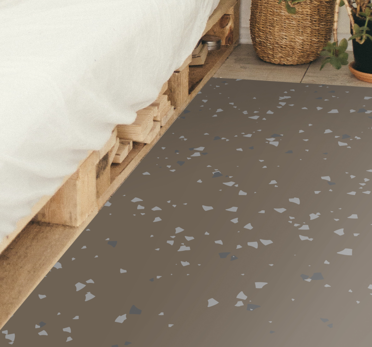 Brown and grey terrazzo texture carpet - TenStickers