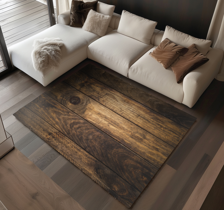 Stunning brown wooden planks vinyl carpet - TenStickers