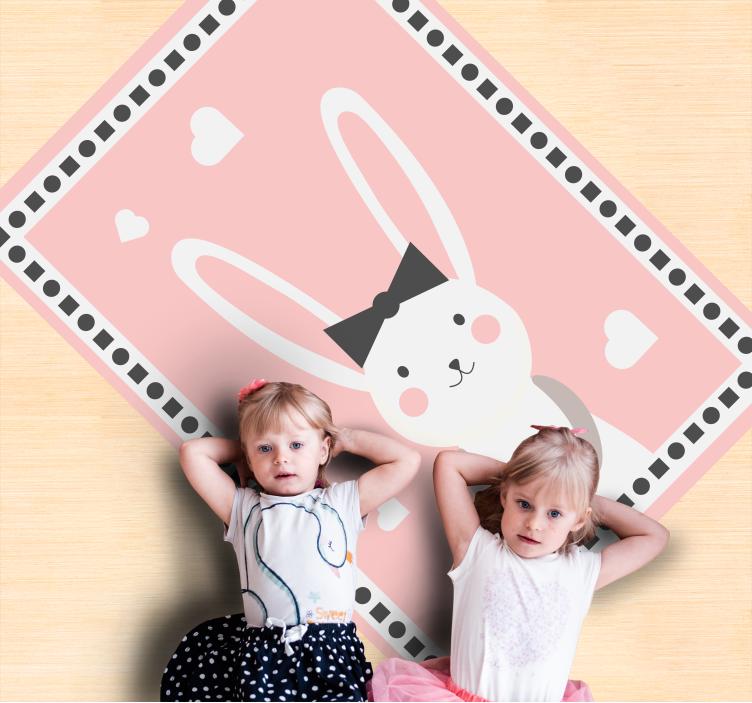 Bunny decor nursery vinyl rug - TenStickers