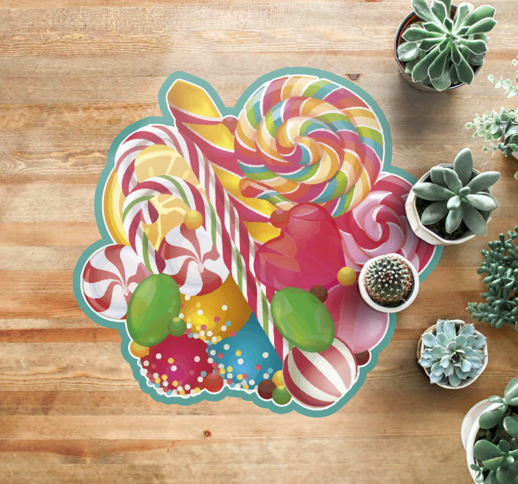 Candy Delight event vinyl rug - TenStickers