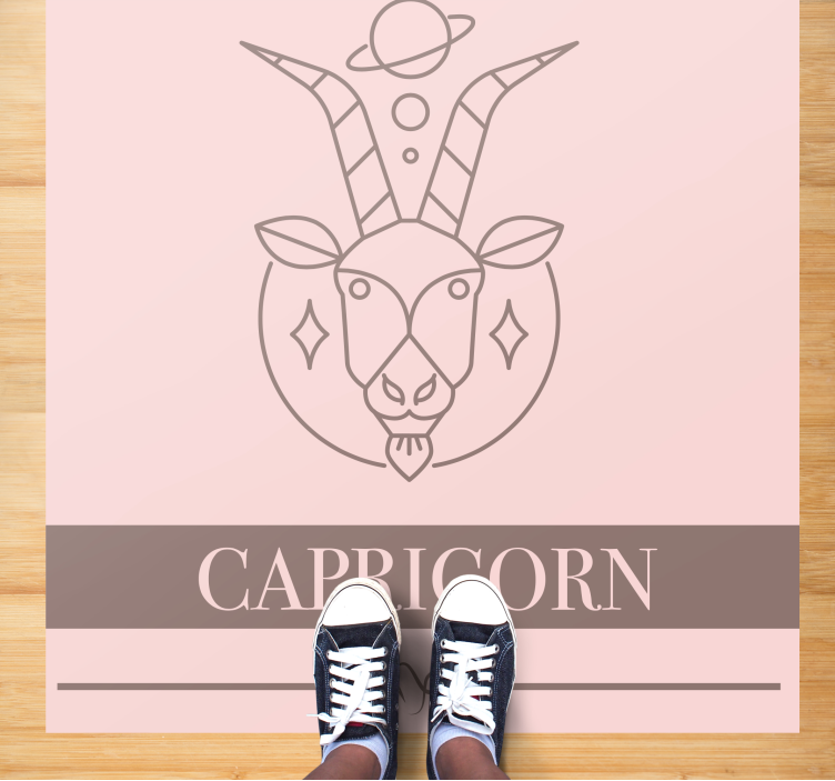 Capricorn Illustration custom vinyl rug - TenStickers