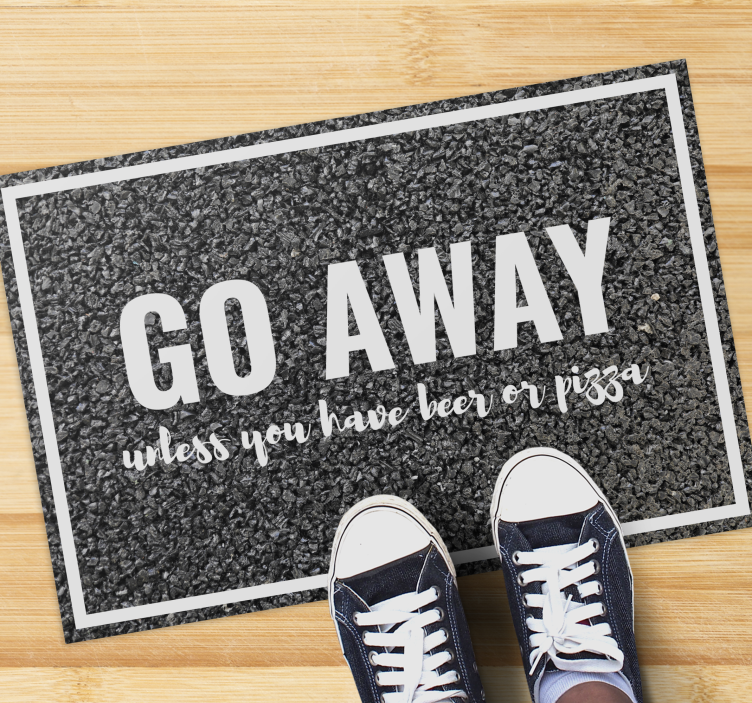 Go away unless entrance hall vinyl rug - TenStickers