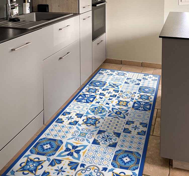Ceramic Inspiration tile vinyl carpet - TenStickers