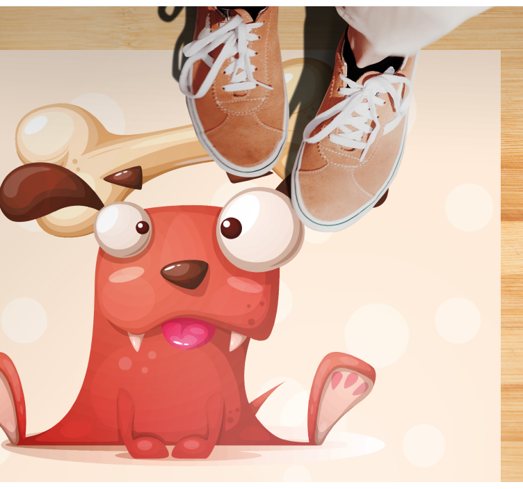 Cheerful Puppy nursery vinyl rug - TenStickers