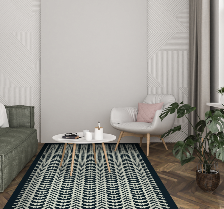 Chevron Intricacy stripes vinyl rug - TenStickers