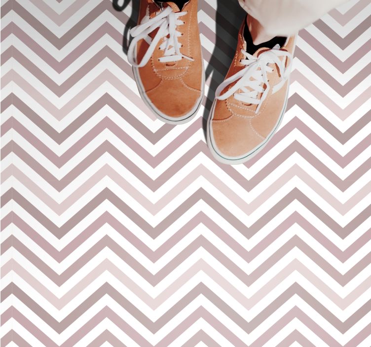 Chevron Pattern Design geometric vinyl rug - TenStickers