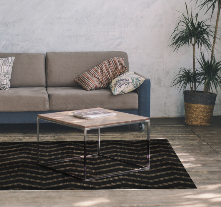 Chevron Stripe Pattern stripes vinyl rug - TenStickers