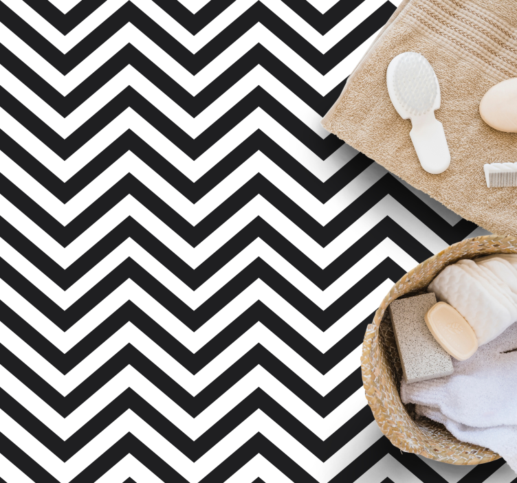 Chevron Stripe Styles stripes vinyl rug - TenStickers