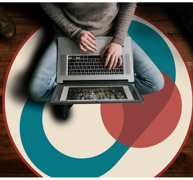 Circles In Harmony modern vinyl rug - TenStickers