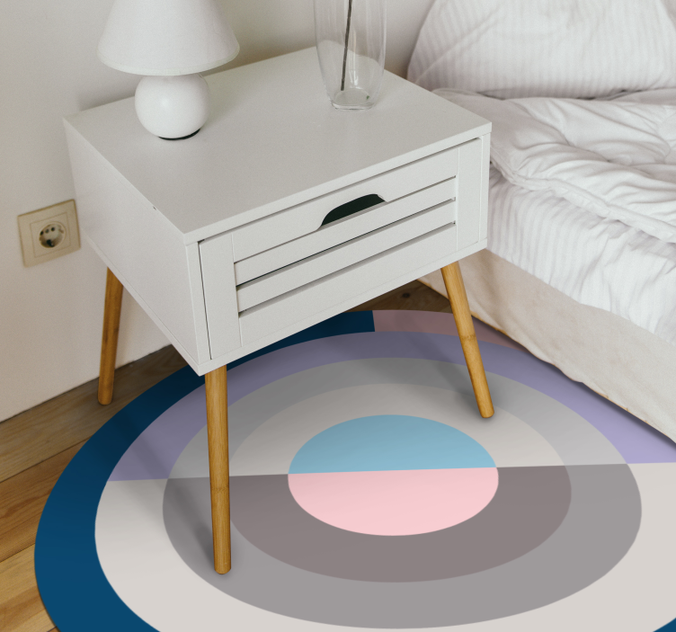 Circular colour palette modern vinyl rug - TenStickers