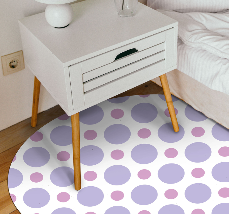 Circular Dot Pattern stripes vinyl rug - TenStickers
