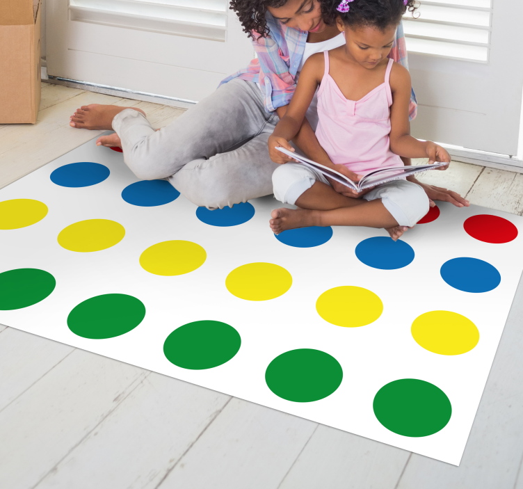 Circular Patterns gaming vinyl rug - TenStickers