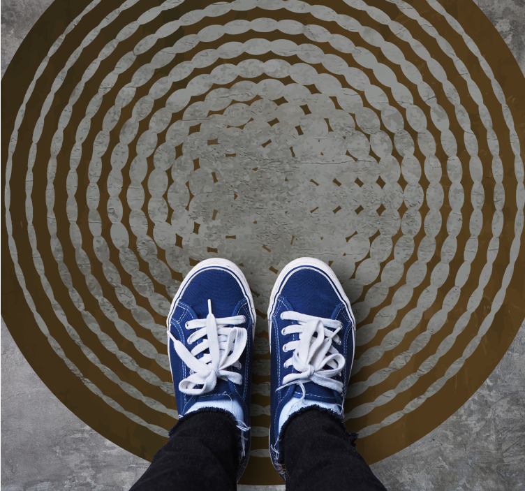 Circular trunk pattern wood effect vinyl rug - TenStickers
