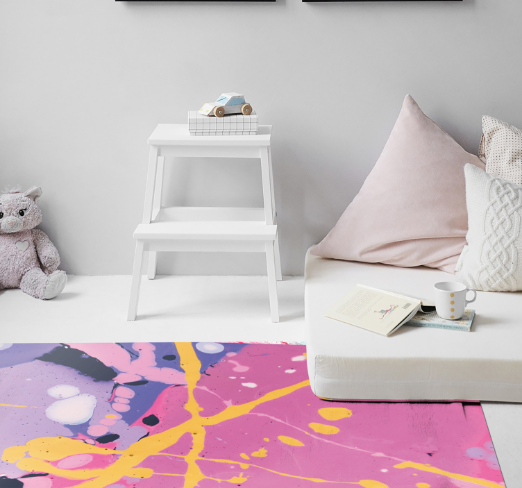 Colorful Abstract Splashes texture vinyl rug - TenStickers