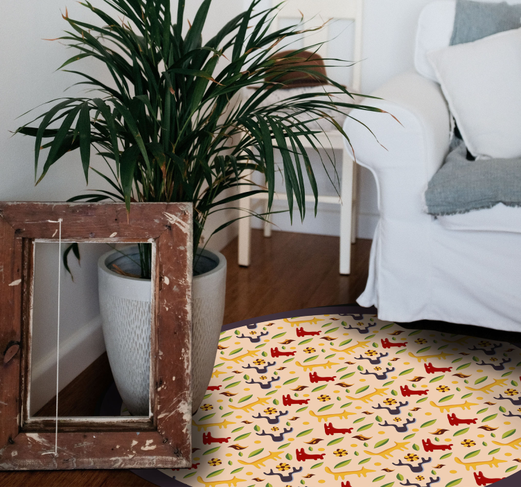 Colorful forest animals kids vinyl rug - TenStickers