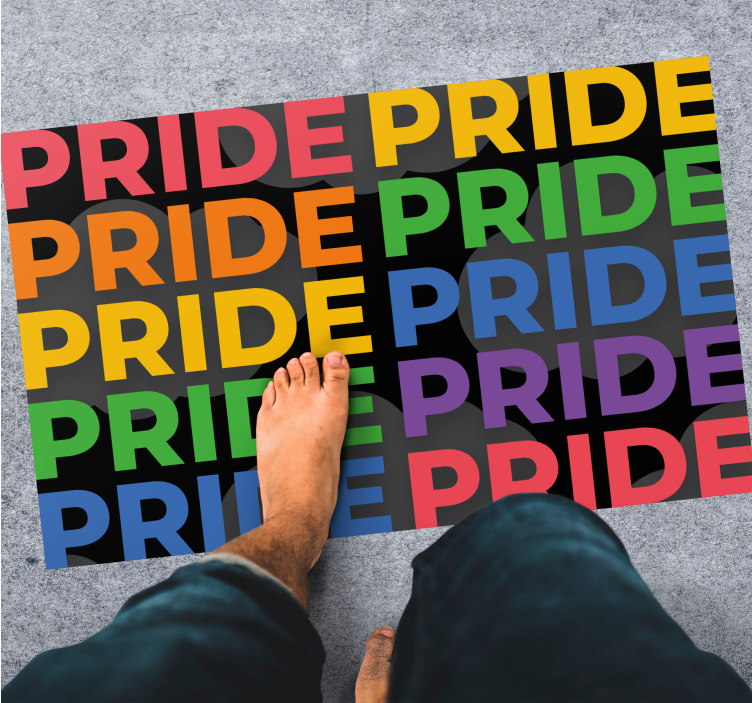 Colorful Pride Statement custom vinyl rug - TenStickers