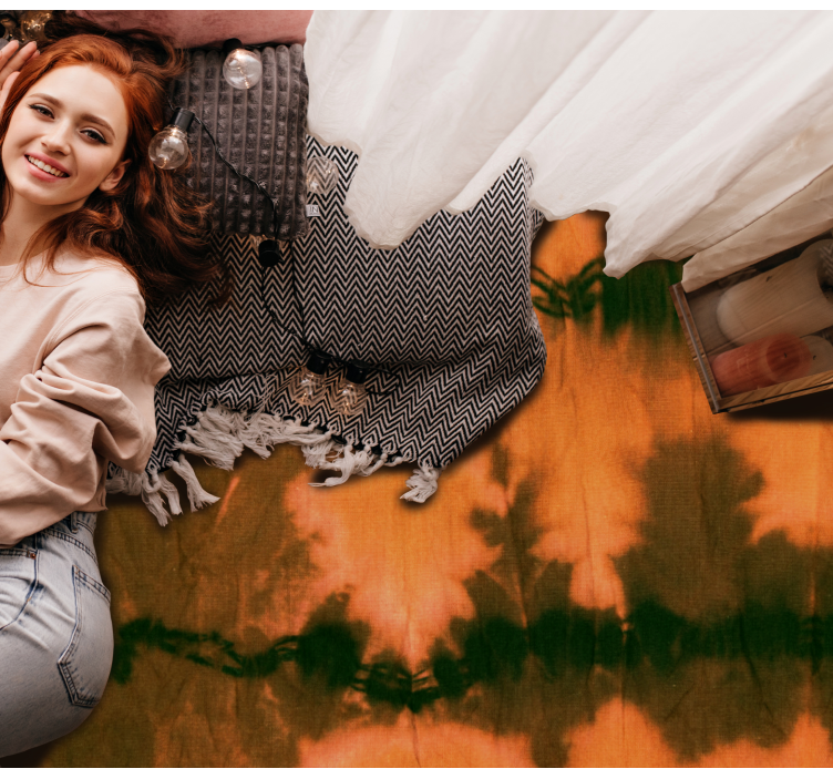 Colorful Tie-Dye textured vinyl rug - TenStickers