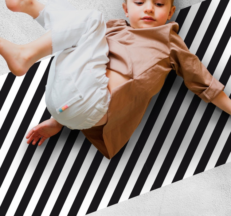 Contrasting Stripe Pattern stripes vinyl rug - TenStickers