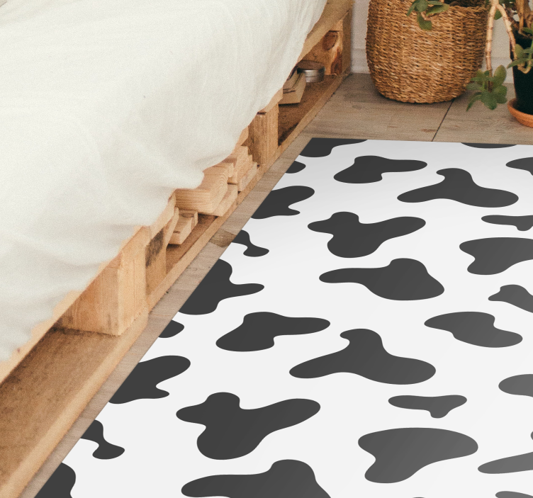Cow print animal print vinyl rug - TenStickers