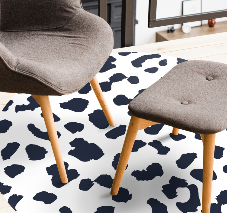 Cowhide patterned design animal print vinyl rug - TenStickers