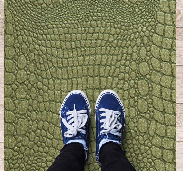 Crocodile leather pattern square vinyl rug - TenStickers