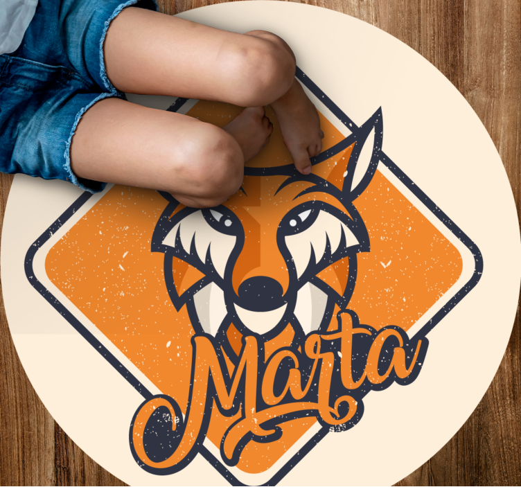 Customizable Clever Fox custom vinyl rug - TenStickers