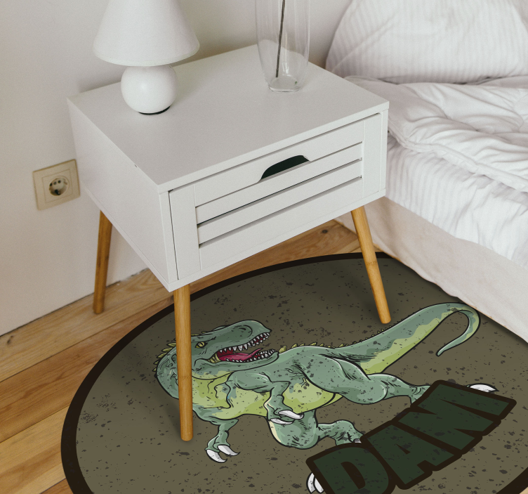 Customized Dinosaur custom vinyl rug - TenStickers